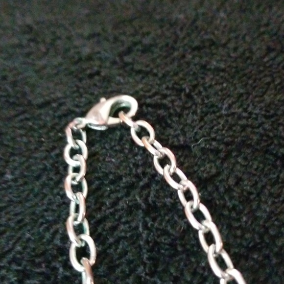 Teal Pendant Fashion Statement Necklace - Picture 2 of 2